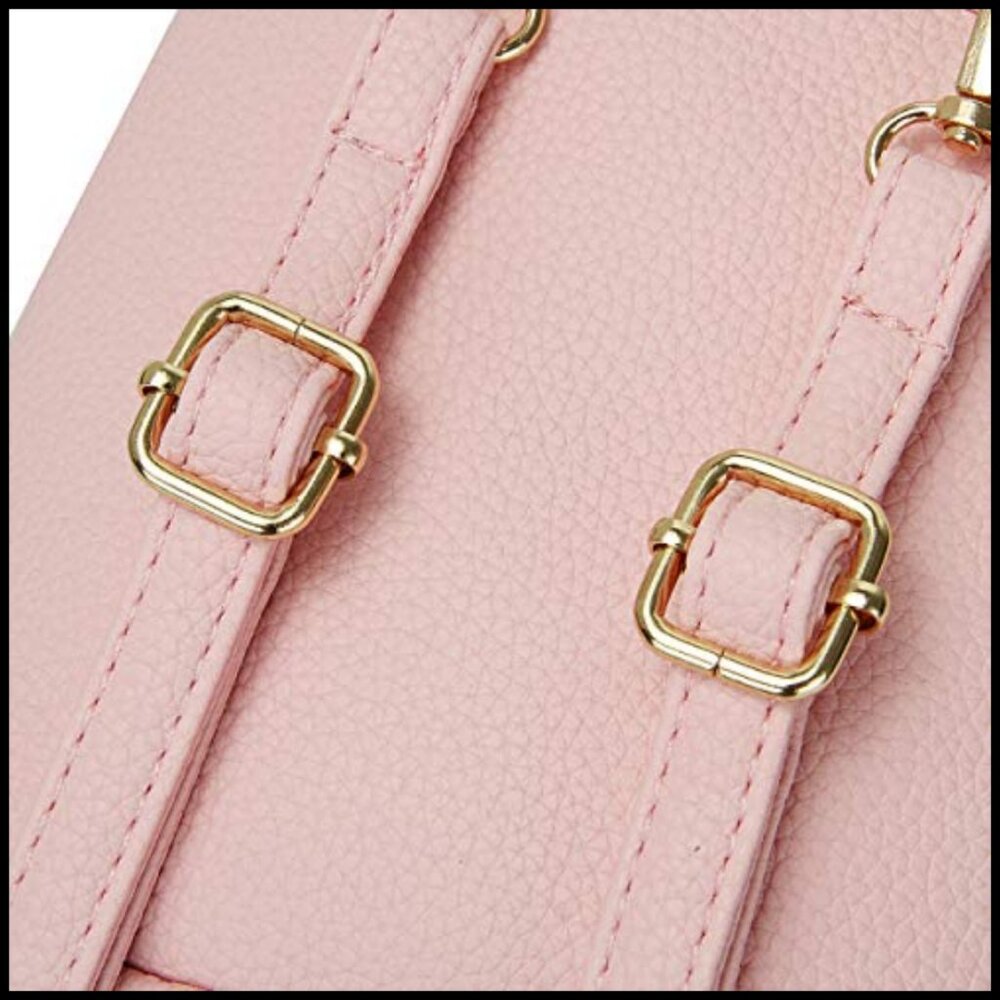 PU Leather Mini Backpack Convertible Crossbody Ch… - image 7